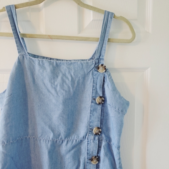 iris Dresses & Skirts - CHAMBRAY / LIGHT DENIM BUTTON UP MINI DRESS